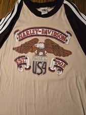 Mens Vintage 1980's Harley Davidson short Sleeve T-shirt  Size XL picture