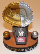 Yadier Molina St Louis Cardinals Gold & Platinum Gloves Award Statue Rawlings picture