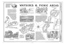 Photo:Skyline Drive Front Royal VA 1900s Waysides Picnic Areas Map Print picture