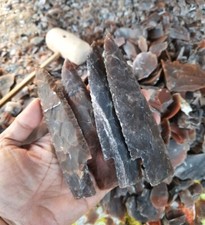Agate Knife Arrow Head Healing Natural Stone Figurine Reiki Flint Spear Knife picture