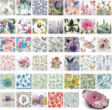 40 Pack Decoupage Napkins Assorted Floral Decorative Decoupage Napkins Cocktail picture