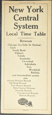 ***VINTAGE 1943 NEW YORK CENTRAL RAILROAD SYSTEM LOCAL TIME TABLE*** picture