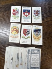 1906 W.O. & H.O. WILLS SCHOOL ARMS 50 DIFFERENT TOBACCO CARD SET picture