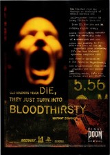 Midway Final Doom Vintage Print Ad PlayStation 1996 Mutant Zombies picture