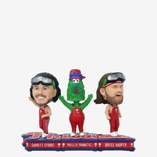 Harper Stubbs Phillie Phanatic Philadelphia Phillies Overalls Bighead Bobblehead picture