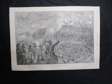 1898 Civil War Print - 54th Regiment of African Americans Attacks Fort Wagner picture