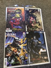Signed Clayton Crain Comic Lot. Batman, Venom, Poison Ivy, Spiderman & Wolverine picture