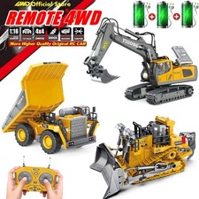 4WD Remote Control Excavator 4x4 Alloy Dump Truck Bulldozer Radio Model RC Car C picture