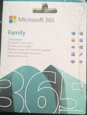 Microsoft 360 Family Subscription Card NO VALUE/NOT ACTIVATED Collectible picture