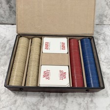 VTG US Playing Card Poker Chip Set 200 Piece Playing Cards Casino Game Night picture