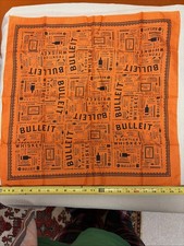 BULLEIT FRONTIER WHISKEY Branded Bandana Handkerchief Orange 21