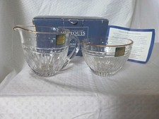 Waterford Crystal Cream & Sugar RARE Hanover Gold - NEW w/box & tags picture