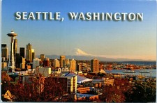 Aerial View of Seattle, Washington in Late Afternoon Postcard picture