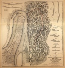 Siege of Vicksburg Mississippi 1863 Vintage Military Map Photo Reprint picture
