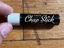 VINTAGE 1940s Fleet’s Chap Stick Metal Push Up Tube PLENTY LIP BALM LEFT picture