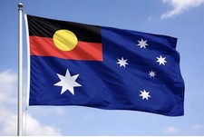 Australian and Aboriginal flag combined  60x90cm picture