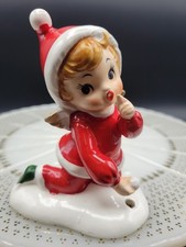 Josef's Original Boy Santa Angel With Snowball  picture