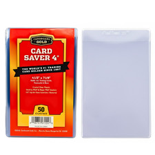 Card Saver 4 - 200ct Semi-Rigid Card Holders 4 1/2 x 7 1/8 Size with 1/2