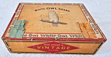 1930s White Owl Cigar Box NRA Blue Eagle Stamp Stumpf's Pharmacy Edgerton WI picture