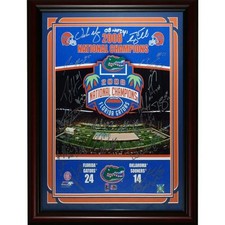 2008 Florida Gators National Champions Team Autographed (BCS in Silver) Deluxe F picture
