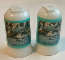 Vintage Cypress Gardens Winter Haven FL Souvenir Plastic Salt & Pepper Shakers picture
