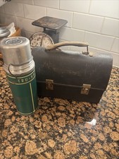 Vintage Green TRU VAC No. 9205  8” Metal Thermos Cup Lid And Lunchbox picture