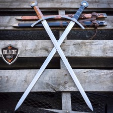 2PC NEW King Arthur Excalibur Crusader Medieval Sword Historical Fantasy MACHETE picture