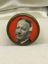 1928 Al Smith Presidential Campaign Celluloid Lapel Stud with a Gold Rim Rare picture