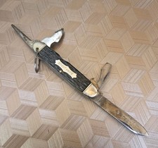 Vintage Camillus Cutlery NY USA  SCOUT KNIFE 4 Tool Pocket Knife 4 LINE 1930-40S picture