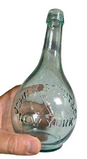 Antique 1860s Ketchup Condiment Bottle John W. Stout & Co. New York NY NYC  picture