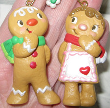 2017 Hallmark Cookie Couple Gingerbread Boy and Girl Christmas Ornament NO BOX picture