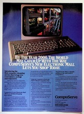 CompuServe Vintage Magazine Ad Electronic Mall Computer Shop Retro Internet picture