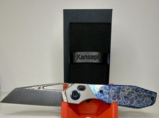 Kansept QTRO Blue Lightning Strike Knife w/Dam Blade and Titanium K1118VA2 picture