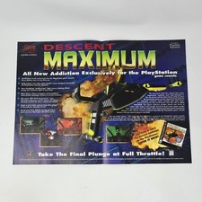 Descent Maximum PlayStation 1 PS1 New Addiction Fold Out Print Ad/Poster Art picture