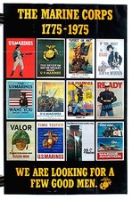 Original 1974 Marine Corps Recruiting Poster - 1775-1975 picture