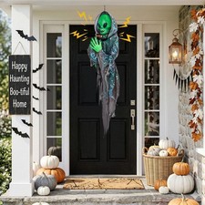 NEW 4.5FT Voice Activated Light Up Alien Halloween Hanging Decoration picture