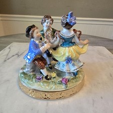 Royal viena three kids playing Music & Dance Porcelain Figurine. picture