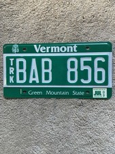2003 Vermont Truck License Plate - BAB 856 - Nice Natural picture