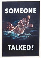 Original 1942 WWII Don't Talk Poster - Someone Talked - Siebel picture