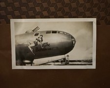 Original WWII B-29 The Baroness Nose Art Photo Vintage USAAF Bomber Photograph picture