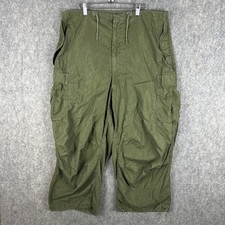 Vintage US Army M-1951 Arctic Shell Field Trousers Pant Men 36x25 Green No Liner picture