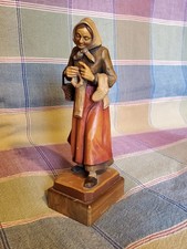 Vintage ANRI Hand Carved Wood Figurine, 