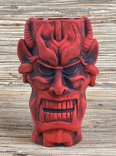 Red Demon Devil Tiki Mug Ceramic Cup 6.25
