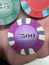 25 chips Trademark Poker NexGEN  PRO Classic Style Poker Chips Purple $500 picture