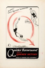 Vintage War Transport Poster 🌊 'Quicker Turnaround' - 24x36” Retro Decor - picture