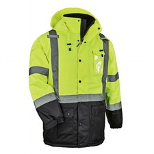 High Visibility Reflective Winter Safety Jacket, Insulated Parka, ANSI Compli... picture