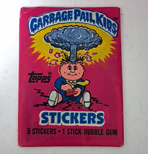 Topps 1985 Garbage Pail Kids Sticker Pack Sealed 5 Cards + Bubble Gum picture