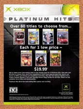 2005 Microsoft Xbox Games Platinum Hits Original Advertisement / Retro Promo v6 picture