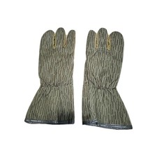 East German DDR NVA Strichtarn Rain Camo Cold Weather Gloves Large New / NOS picture
