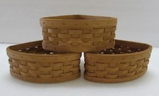 Retired Longaberger Small Corner Baskets - Set of 3 - Excellent picture